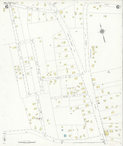 Sanborn Fire Insurance Map from Easthampton, Suffolk County, New York (1936), Sheet #0006 - Complete Map Set gallery image, historic Sanborn map, vintage wall art, New York New York