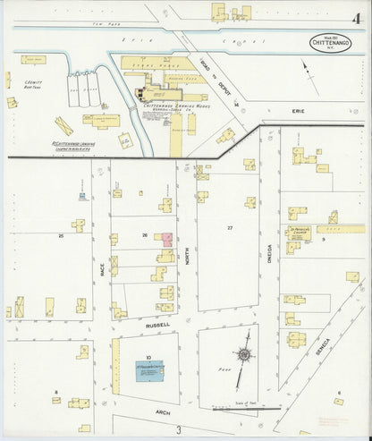 Sanborn Fire Insurance Map from Chittenango, Madison County, New York (1911), Sheet #0004 - Complete Map Set gallery image, historic Sanborn map, vintage wall art, New York New York