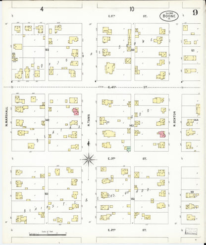 Sanborn Fire Insurance Map from Boone, Boone County, Iowa (1900), Sheet #0009 - Historic Sanborn Fire Insurance Map Print