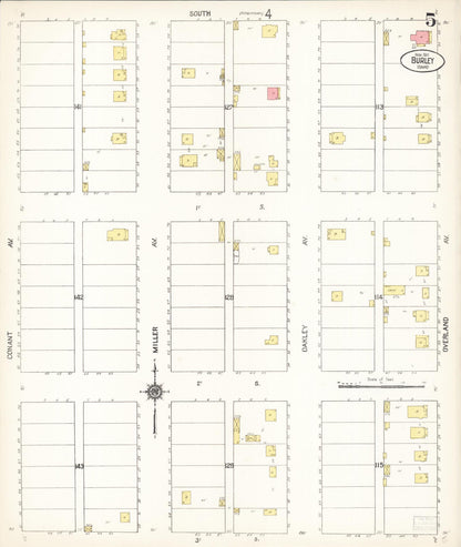 Sanborn Fire Insurance Map from Burley, Cassia County, Idaho (1911), Sheet #0005 - Complete Map Set gallery image, historic Sanborn map, vintage wall art, Idaho Idaho