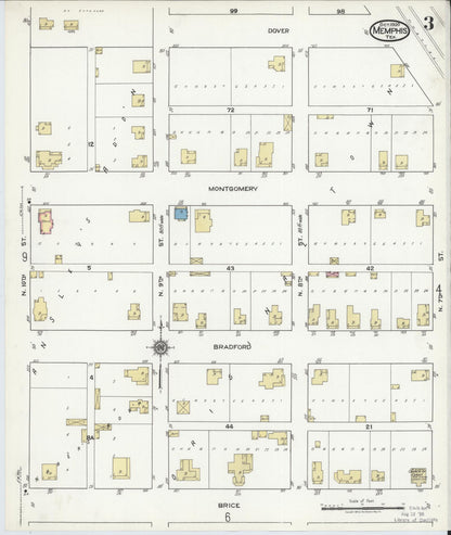 Sanborn Fire Insurance Map from Memphis, Hall County, Texas (1920), Sheet #0003 - Complete Map Set gallery image, historic Sanborn map, vintage wall art, Texas Texas
