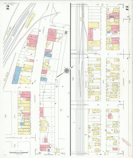 Sanborn Fire Insurance Map from East Dubuque, Jo Daviess County, Illinois (1940), Sheet #0002 - Historic Sanborn Fire Insurance Map Print, vintage old map wall art, antique decor, genealogy gift, Illinois Illinois map