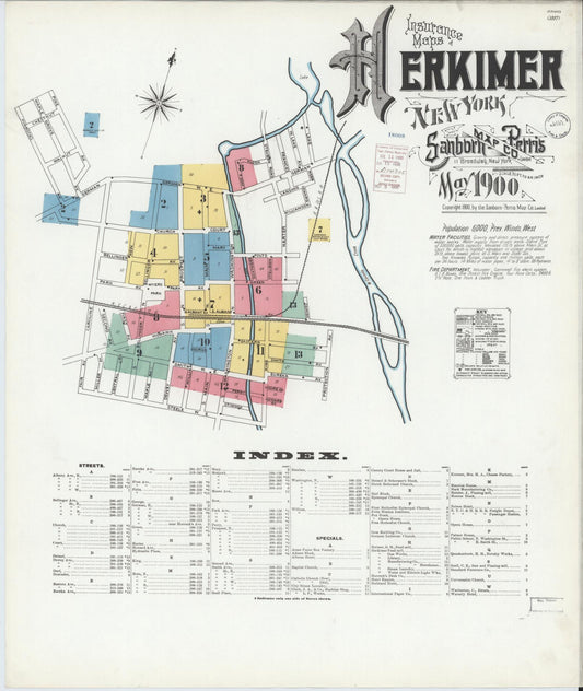 Sanborn Fire Insurance Map from Herkimer, Herkimer County, New York. (1900) – Historic Sanborn Fire Insurance Map Print