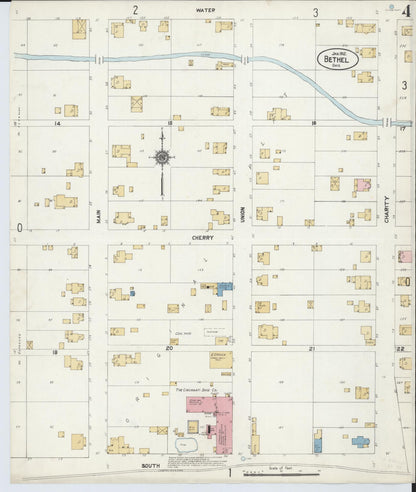 Sanborn Fire Insurance Map from Bethel, Clermont County, Ohio (1912), Sheet #0004 - Historic Sanborn Fire Insurance Map Print, vintage old map wall art, antique decor, genealogy gift, Ohio Ohio map