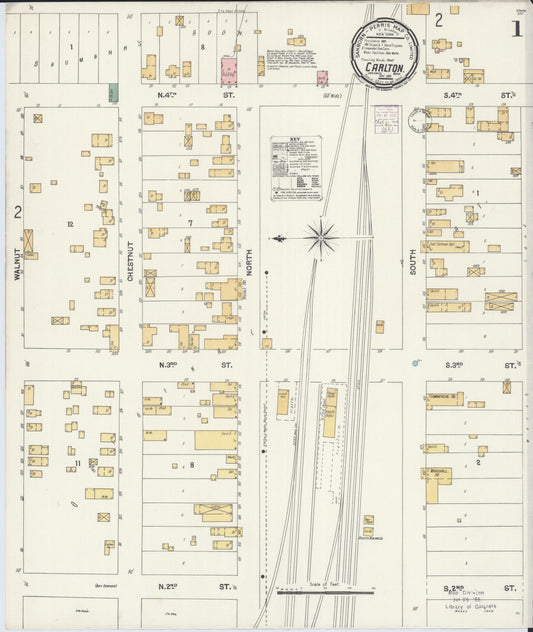 Sanborn Fire Insurance Map from Carlton, Carlton County, Minnesota (1901), Sheet #0001 - Historic Sanborn Fire Insurance Map Print, vintage old map wall art, antique decor, genealogy gift, Minnesota Minnesota map