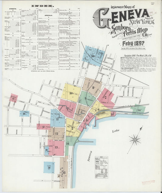 Sanborn Fire Insurance Map from Geneva, Ontario County, New York. (1897) – Historic Sanborn Fire Insurance Map Print