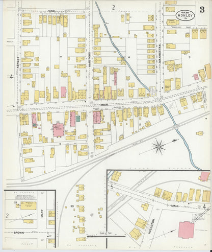 Sanborn Fire Insurance Map from Ashley, Luzerne County, Pennsylvania (1903), Sheet #0003 - Complete Map Set gallery image, historic Sanborn map, vintage wall art, Pennsylvania Pennsylvania