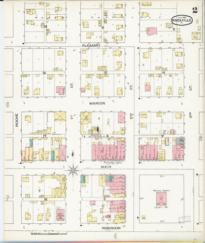 Sanborn Fire Insurance Map from Knoxville, Marion County, Iowa (1893), Sheet #0002 - Historic Sanborn Fire Insurance Map Print