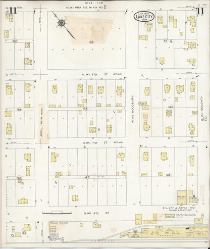 Sanborn Fire Insurance Map from Lake City, Wabasha County, Minnesota (1938), Sheet #0011 - Historic Sanborn Fire Insurance Map Print, vintage old map wall art, antique decor, genealogy gift, Minnesota Minnesota map