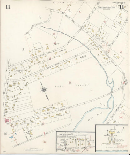 Sanborn Fire Insurance Map from Easthampton, Suffolk County, New York (1943), Sheet #0011 - Complete Map Set gallery image, historic Sanborn map, vintage wall art, New York New York