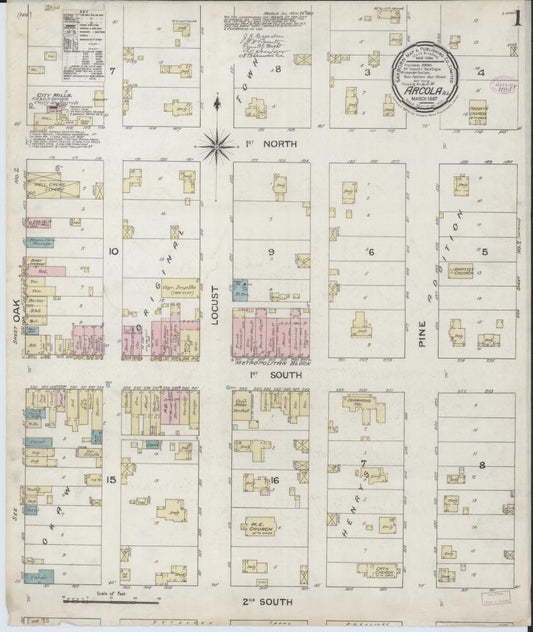 Sanborn Fire Insurance Map from Arcola, Douglas County, Illinois. (1887) – Map View