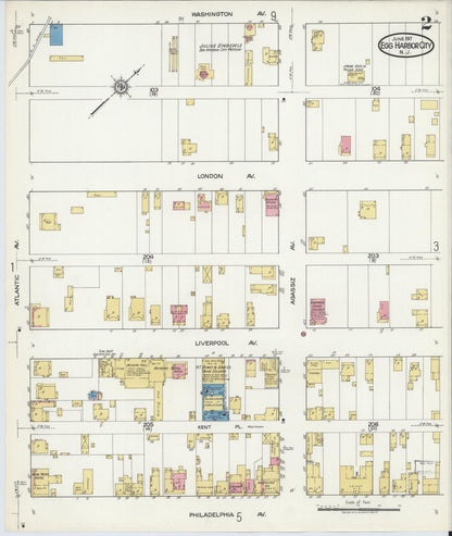 Sanborn Fire Insurance Map from Egg Harbor City, Atlantic County, New Jersey (1917), Sheet #0002 - Complete Map Set gallery image, historic Sanborn map, vintage wall art, New Jersey New Jersey