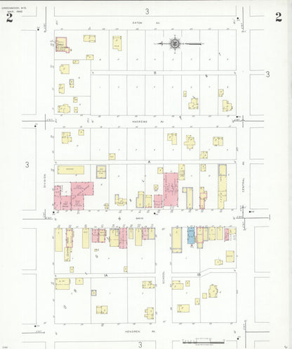Sanborn Fire Insurance Map from Greenwood, Clark County, Wisconsin (1940), Sheet #0002 - Complete Map Set gallery image, historic Sanborn map, vintage wall art, Wisconsin Wisconsin