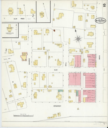Sanborn Fire Insurance Map from Winnsboro, Wood County, Texas (1904), Sheet #0002 - Historic Sanborn Fire Insurance Map Print, vintage old map wall art, antique decor, genealogy gift, Texas Texas map