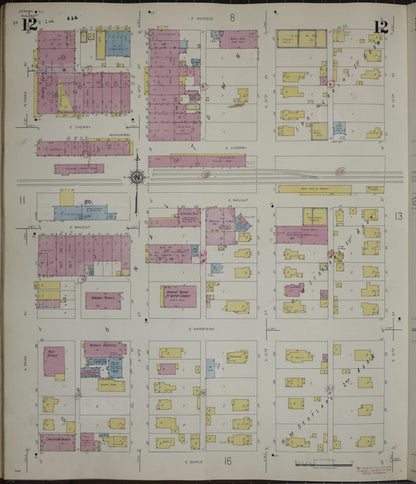 Sanborn Fire Insurance Map from Herrin, Williamson County, Illinois (1947), Sheet #0012 - Complete Map Set gallery image, historic Sanborn map, vintage wall art, Illinois Illinois