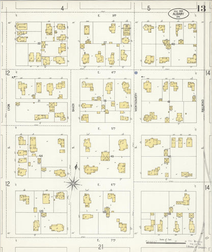 Sanborn Fire Insurance Map from Albany, Linn County, Oregon (1908), Sheet #0013 - Complete Map Set gallery image, historic Sanborn map, vintage wall art, Oregon Oregon