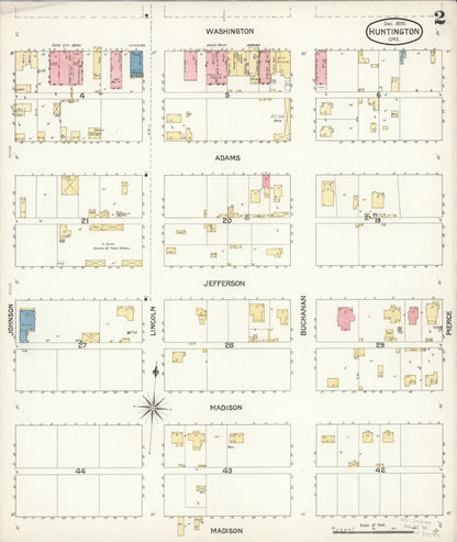 Sanborn Fire Insurance Map from Huntington, Baker County, Oregon (1895), Sheet #0002 - Complete Map Set gallery image, historic Sanborn map, vintage wall art, Oregon Oregon