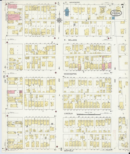 Sanborn Fire Insurance Map from Hibbing, Saint Louis County, Minnesota (1913), Sheet #0007 - Complete Map Set gallery image, historic Sanborn map, vintage wall art, Minnesota Minnesota