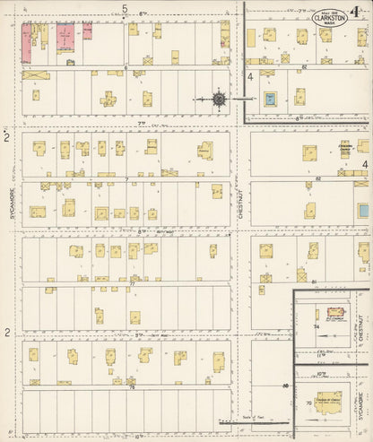 Sanborn Fire Insurance Map from Clarkston, Asotin County, Washington (1912), Sheet #0004 - Complete Map Set gallery image, historic Sanborn map, vintage wall art, Washington Washington