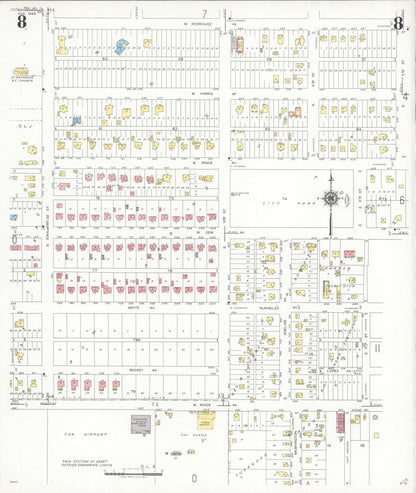 Sanborn Fire Insurance Map from Raymondville, Willacy County, Texas (1948), Sheet #0008 - Historic Sanborn Fire Insurance Map Print, vintage old map wall art, antique decor, genealogy gift, Texas Texas map