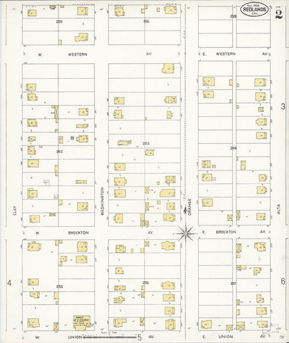 Sanborn Fire Insurance Map from Redlands, San Bernardino County, California (1908), Sheet #0002 - Complete Map Set gallery image, historic Sanborn map, vintage wall art, California California