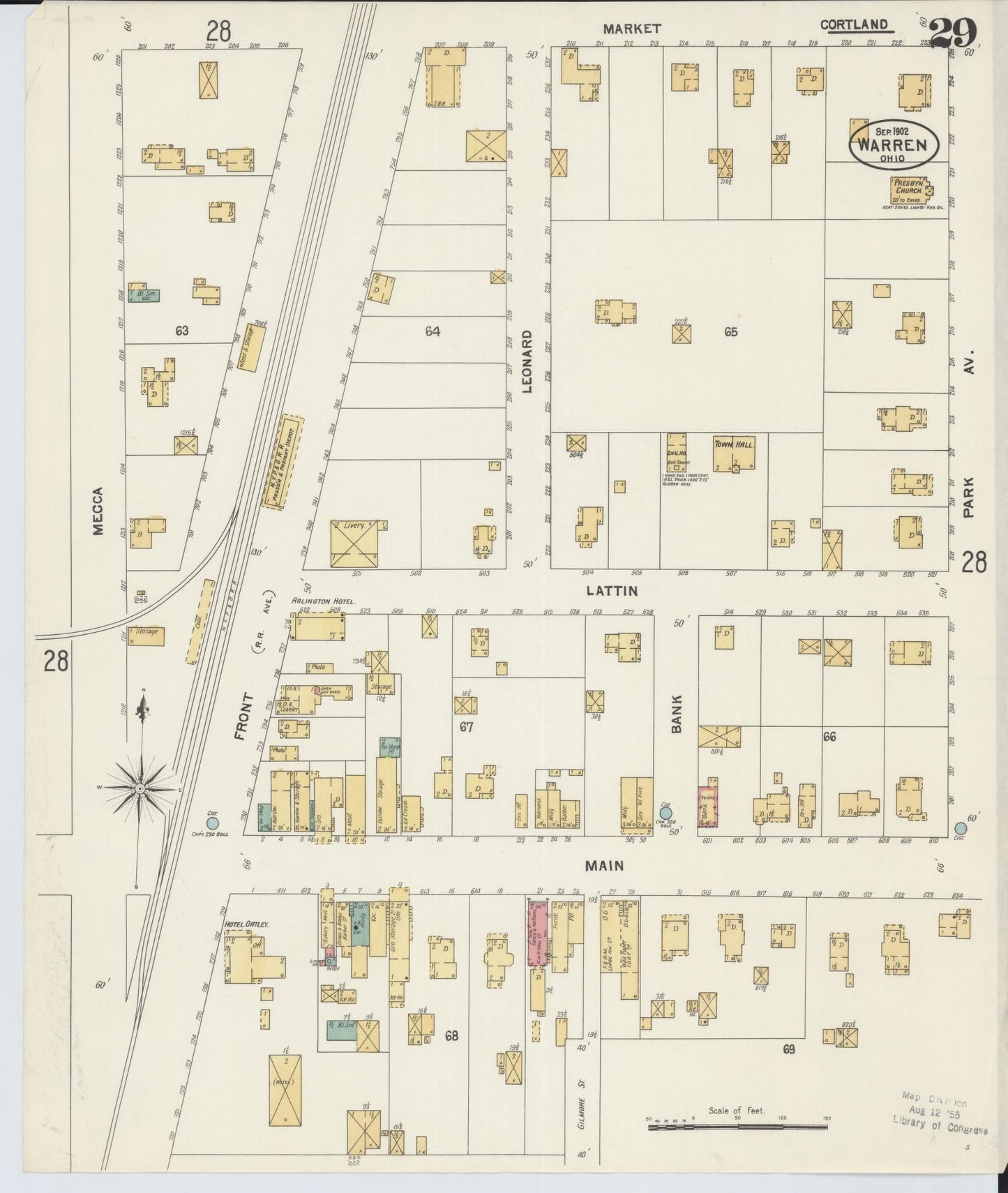 Sanborn Fire Insurance Map from Warren, Trumbull County, Ohio (1902), Sheet #0029 - Complete Map Set gallery image, historic Sanborn map, vintage wall art, Ohio Ohio