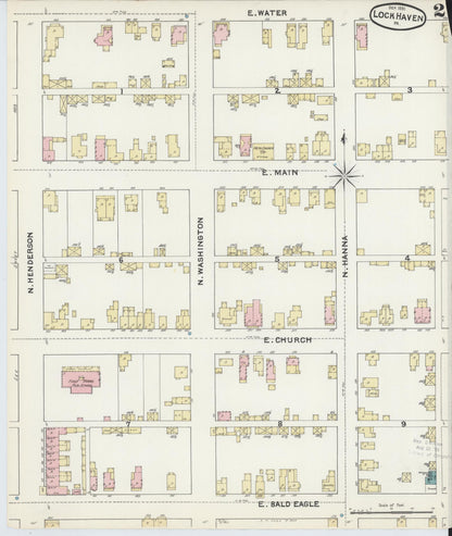 Sanborn Fire Insurance Map from Lock Haven, Clinton County, Pennsylvania (1891), Sheet #0002 - Complete Map Set gallery image, historic Sanborn map, vintage wall art, Pennsylvania Pennsylvania