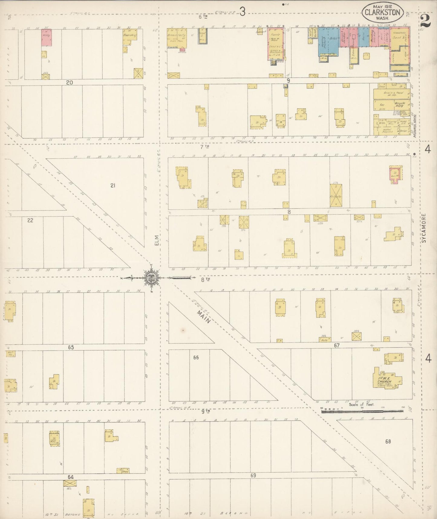 Sanborn Fire Insurance Map from Clarkston, Asotin County, Washington (1912), Sheet #0002 - Complete Map Set gallery image, historic Sanborn map, vintage wall art, Washington Washington
