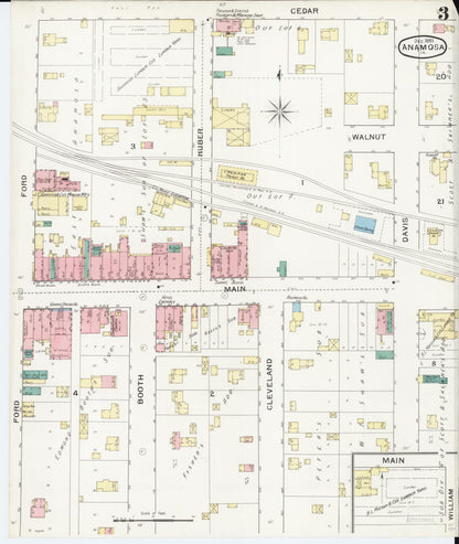 Sanborn Fire Insurance Map from Anamosa, Jones County, Iowa (1893), Sheet #0003 - Historic Sanborn Fire Insurance Map Print