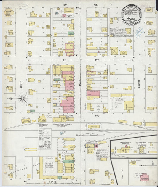 Sanborn Fire Insurance Map from Amboy, Blue Earth County, Minnesota (1899), Sheet #0001 - Historic Sanborn Fire Insurance Map Print, vintage old map wall art, antique decor, genealogy gift, Minnesota Minnesota map