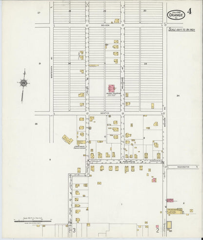 Sanborn Fire Insurance Map from Orange, Orange County, Virginia (1919), Sheet #0004 - Complete Map Set gallery image, historic Sanborn map, vintage wall art, Virginia Virginia