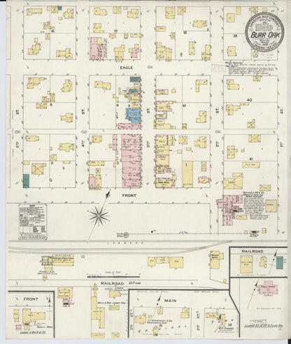 Sanborn Fire Insurance Map from Burr Oak, Saint Joseph County, Michigan (1909), Sheet #0001 - Historic Sanborn Fire Insurance Map Print, vintage old map wall art, antique decor, genealogy gift, Michigan Michigan map
