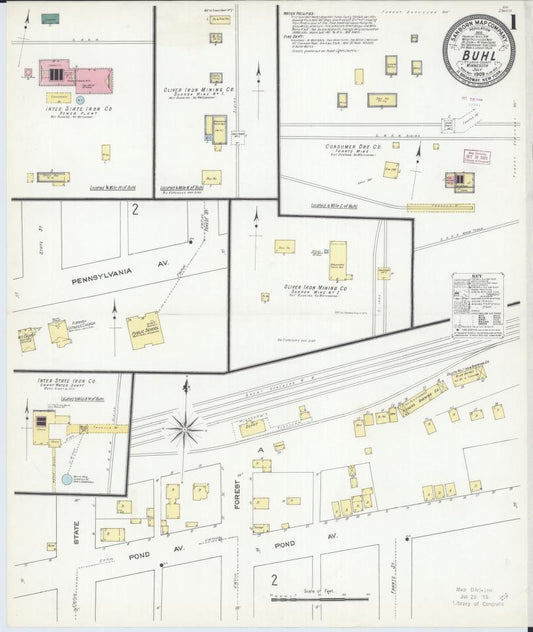 Sanborn Fire Insurance Map from Buhl, Saint Louis County, Minnesota. (1909) – Map View