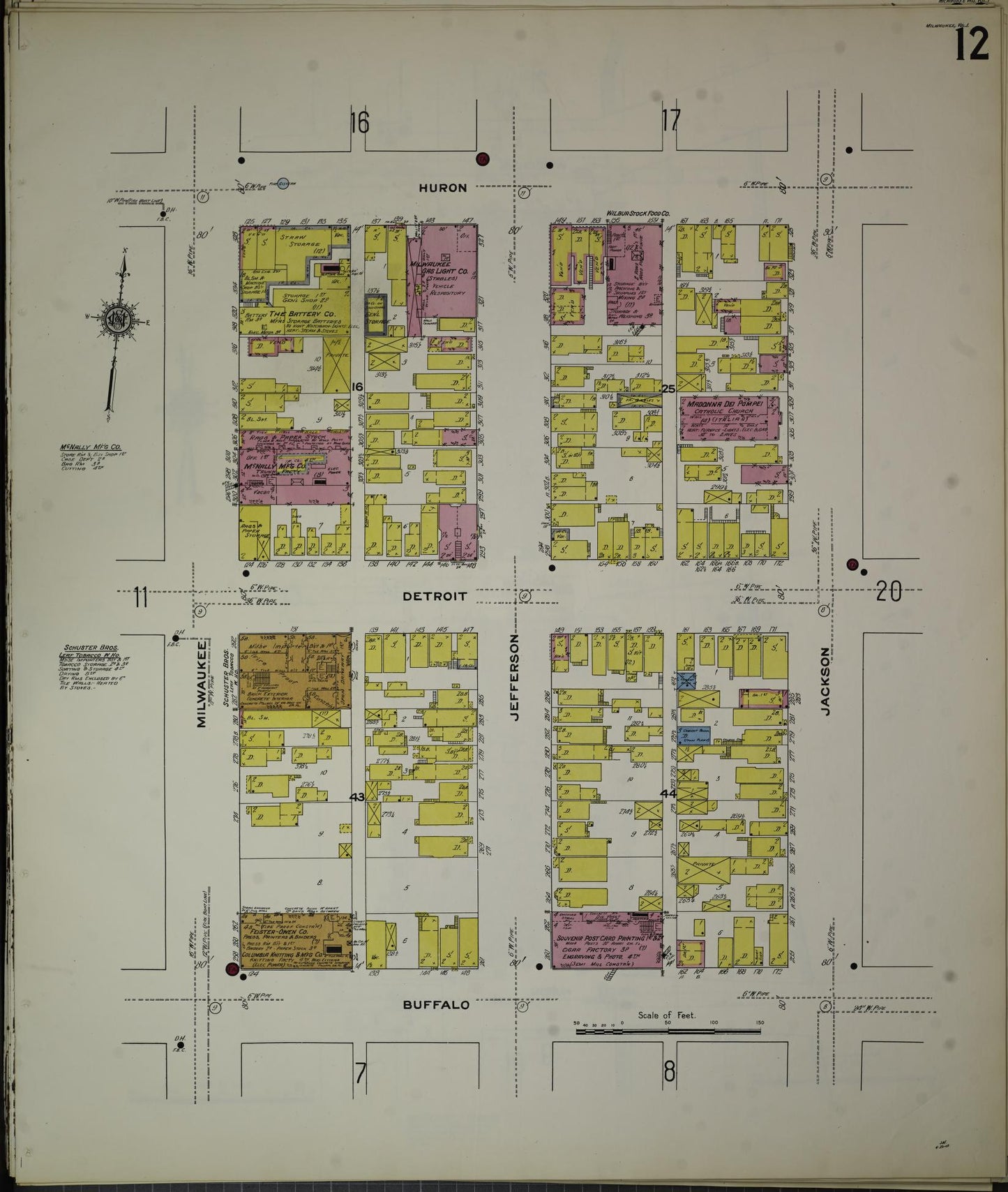 Sanborn Fire Insurance Map from Milwaukee, Milwaukee County, Wisconsin (1910), Sheet #0012 - Complete Map Set gallery image, historic Sanborn map, vintage wall art, Wisconsin Wisconsin