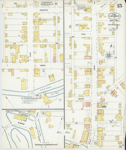 Sanborn Fire Insurance Map from Lock Haven, Clinton County, Pennsylvania (1901), Sheet #0015 - Complete Map Set gallery image, historic Sanborn map, vintage wall art, Pennsylvania Pennsylvania