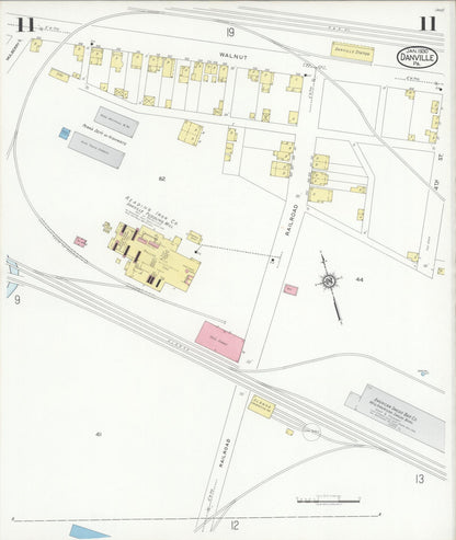Sanborn Fire Insurance Map from Danville, Montour County, Pennsylvania (1930), Sheet #0011 - Complete Map Set gallery image, historic Sanborn map, vintage wall art, Pennsylvania Pennsylvania
