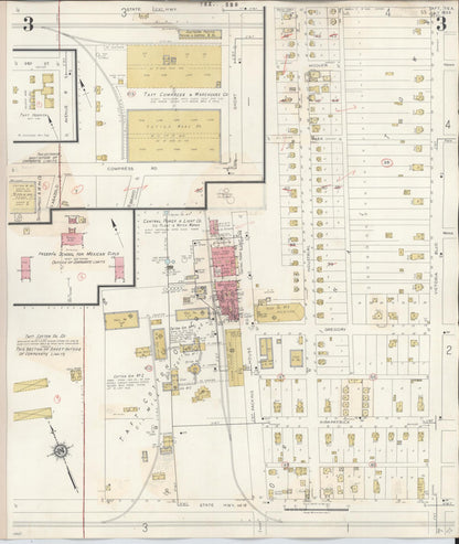 Sanborn Fire Insurance Map from Taft, San Patricio County, Texas (1942), Sheet #0003 - Complete Map Set gallery image, historic Sanborn map, vintage wall art, Texas Texas