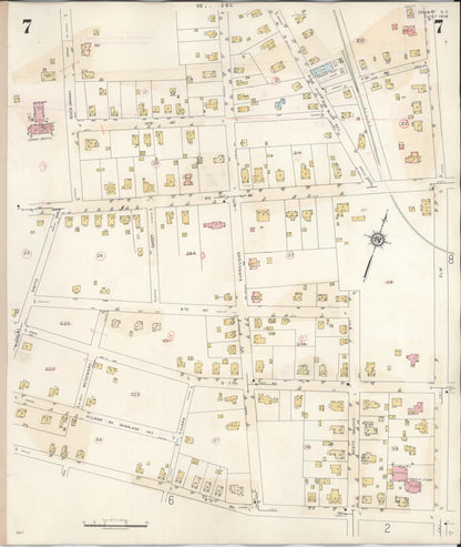 Sanborn Fire Insurance Map from Conway, Horry County, South Carolina (1949), Sheet #0007 - Complete Map Set gallery image, historic Sanborn map, vintage wall art, South Carolina South Carolina