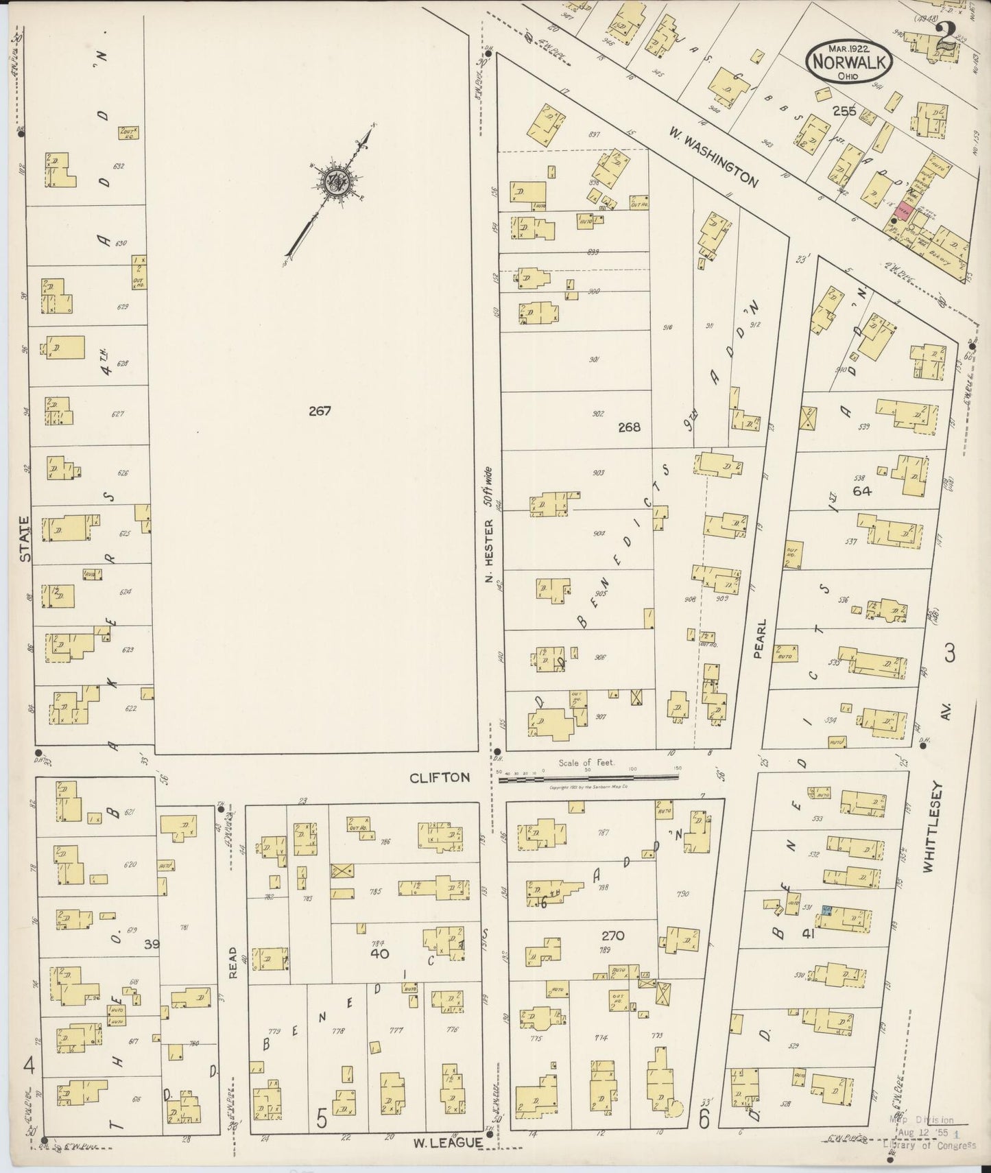 Sanborn Fire Insurance Map from Norwalk, Huron County, Ohio (1922), Sheet #0002 - Complete Map Set gallery image, historic Sanborn map, vintage wall art, Ohio Ohio