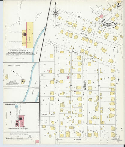 Sanborn Fire Insurance Map from Nelsonville, Athens County, Ohio (1907), Sheet #0002 - Complete Map Set gallery image, historic Sanborn map, vintage wall art, Ohio Ohio
