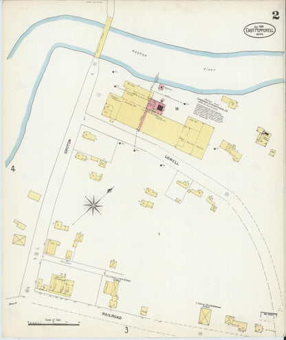 Sanborn Fire Insurance Map from East Pepperell, Middlesex County, Massachusetts (1903), Sheet #0002 - Complete Map Set gallery image, historic Sanborn map, vintage wall art, Massachusetts Massachusetts