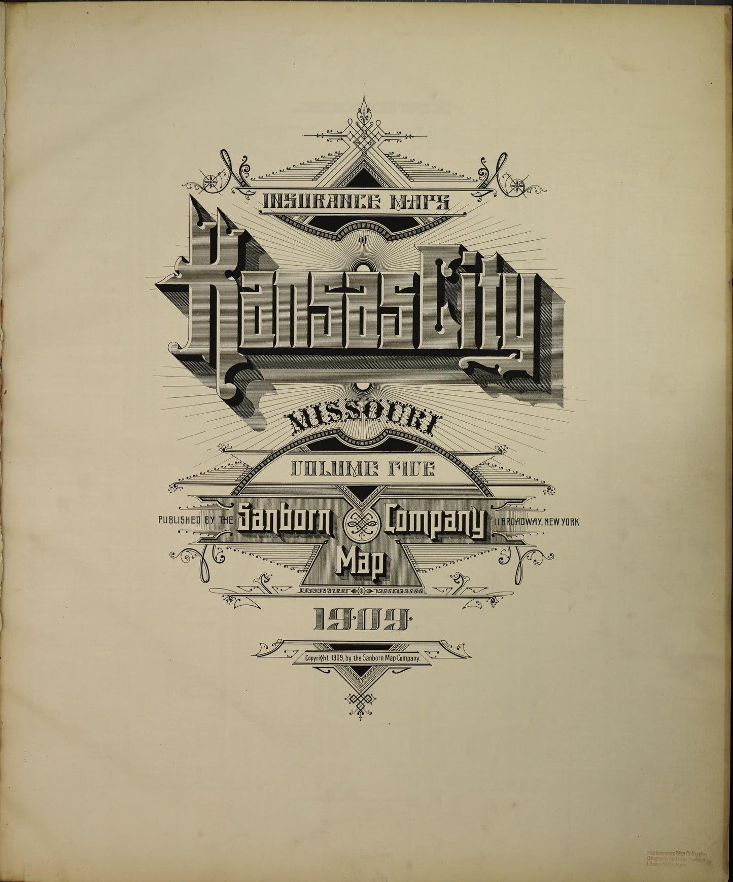 Sanborn Fire Insurance Map from Kansas City, Jackson, Clay, And Platte Counties, Missouri (1909), Sheet #0001 - Complete Map Set gallery image, historic Sanborn map, vintage wall art, Missouri Missouri