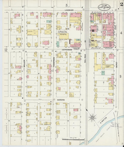 Sanborn Fire Insurance Map from Latrobe, Westmoreland County, Pennsylvania (1897), Sheet #0002 - Complete Map Set gallery image, historic Sanborn map, vintage wall art, Pennsylvania Pennsylvania