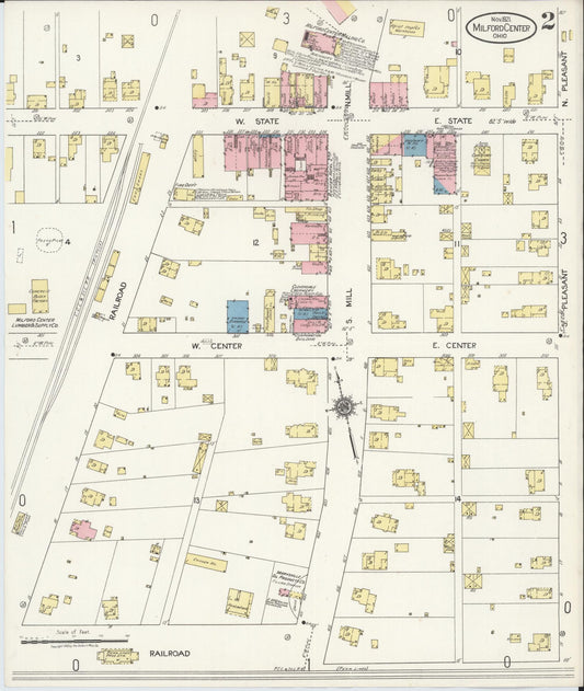 Sanborn Fire Insurance Map from Milford Center, Union County, Ohio (1921), Sheet #0002
