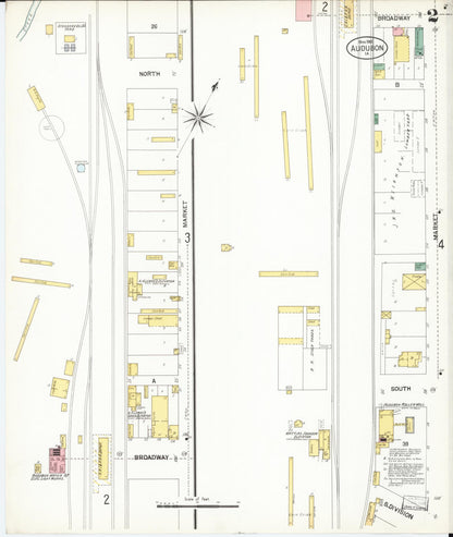 Sanborn Fire Insurance Map from Audubon, Audubon County, Iowa (1901), Sheet #0002 - Historic Sanborn Fire Insurance Map Print