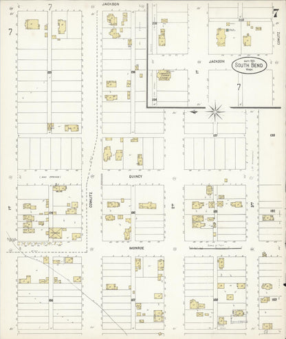 Sanborn Fire Insurance Map from South Bend, Pacific County, Washington (1901), Sheet #0007 - Complete Map Set gallery image, historic Sanborn map, vintage wall art, Washington Washington