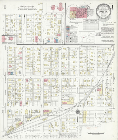 Sanborn Fire Insurance Map from Paonia, Delta County, Colorado (1939), Sheet #0001 - Complete Map Set gallery image, historic Sanborn map, vintage wall art, Colorado Colorado