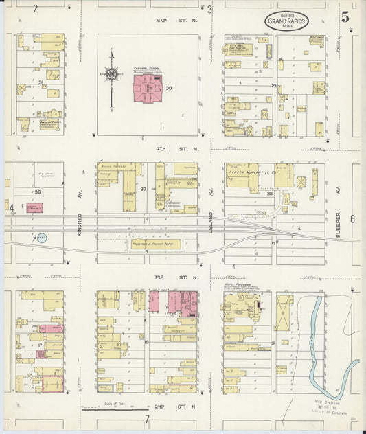 Sanborn Fire Insurance Map from Grand Rapids, Itasca County, Minnesota (1913), Sheet #0005 - Historic Sanborn Fire Insurance Map Print, vintage old map wall art, antique decor, genealogy gift, Minnesota Minnesota map