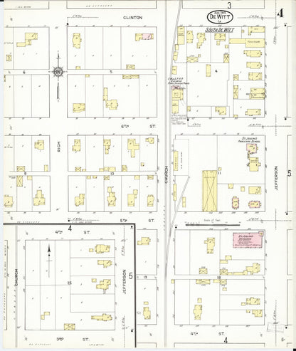 Sanborn Fire Insurance Map from De Witt, Clinton County, Iowa (1914), Sheet #0004 - Historic Sanborn Fire Insurance Map Print