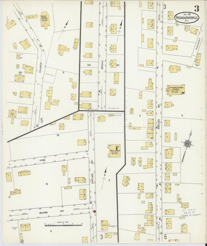 Sanborn Fire Insurance Map from Pascoag, Providence County, Rhode Island (1911), Sheet #0003 - Complete Map Set gallery image, historic Sanborn map, vintage wall art, Rhode Island Rhode Island